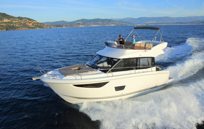 The Jeanneau Leader, NC and Velasco lines represent style, comfort, and performance. The perfect combination for premium mid-size yacht charter.