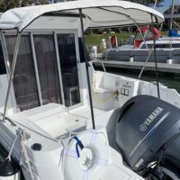 Exterior of a small powerboat