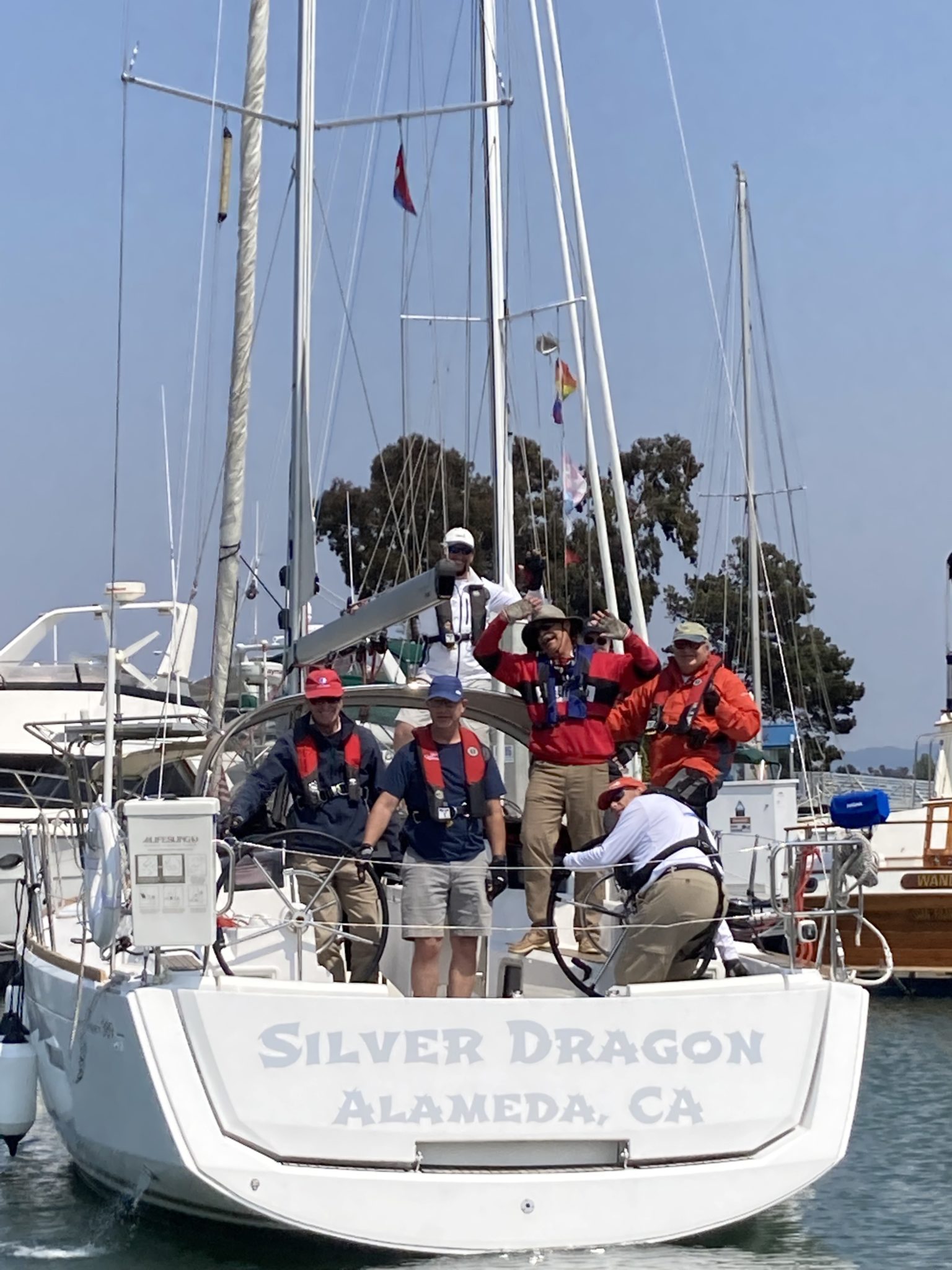 Members son Silver Dragon boat